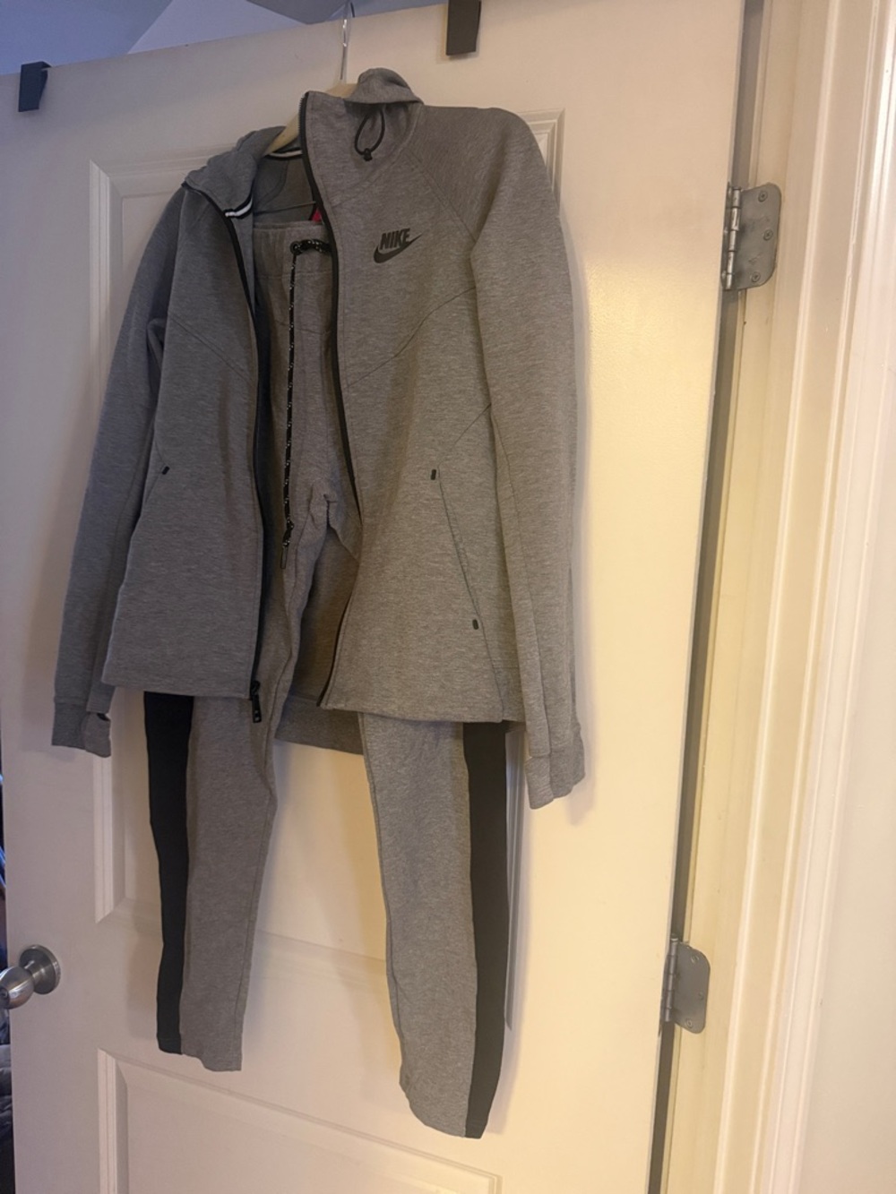 Nike Grey and Black Zip Hoodie & Joggers Set